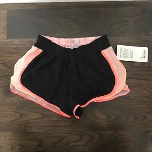 LULULEMON Super Squad Short Black Pink Orange NWT